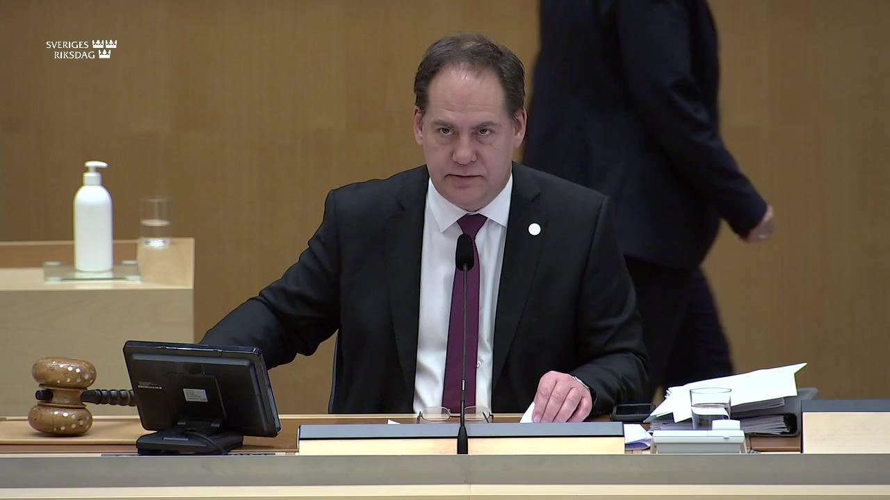 Stillbild från Interpellationsdebatt, Det globala naturavtalet