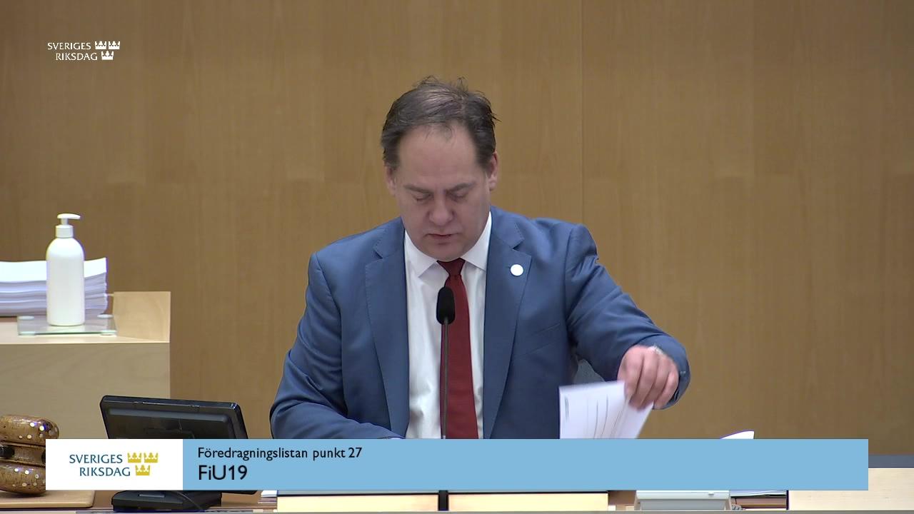 Stillbild från Debatt om förslag, Några frågor om försäkring och tjänstepension