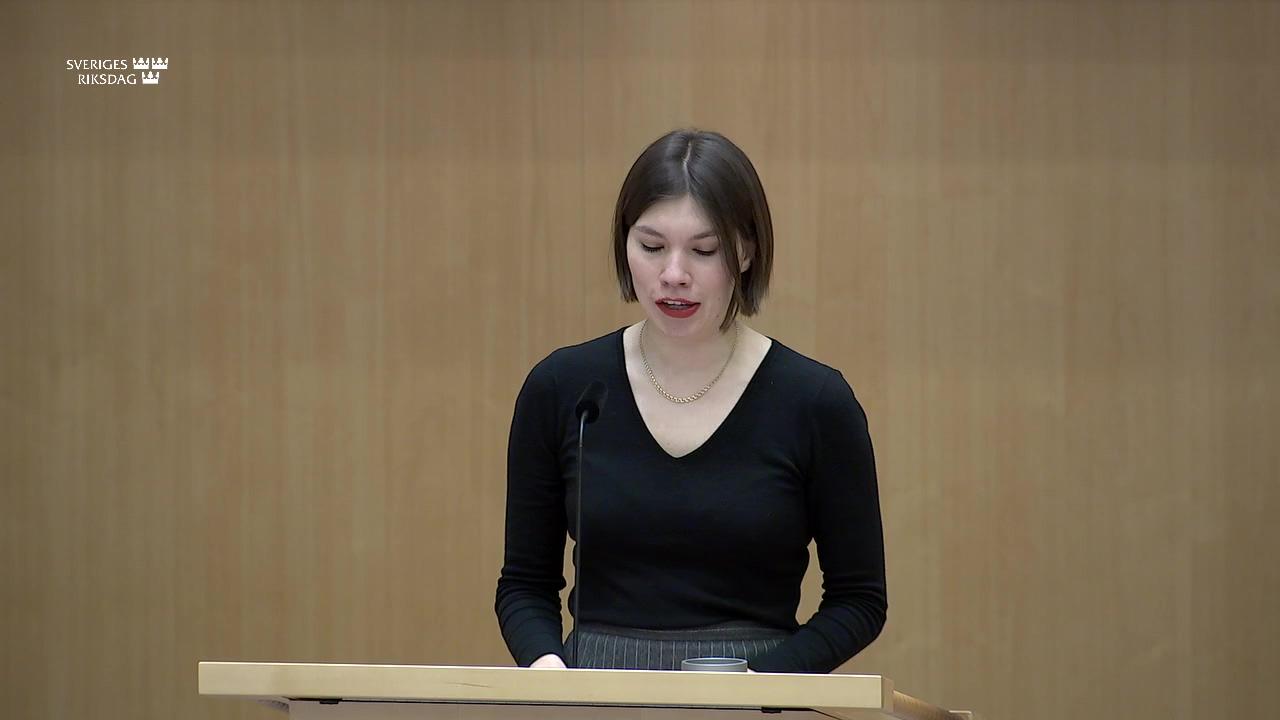 Stillbild från Debatt om förslag, Riksrevisionens rapport om offentliga biträden i migrationsärenden