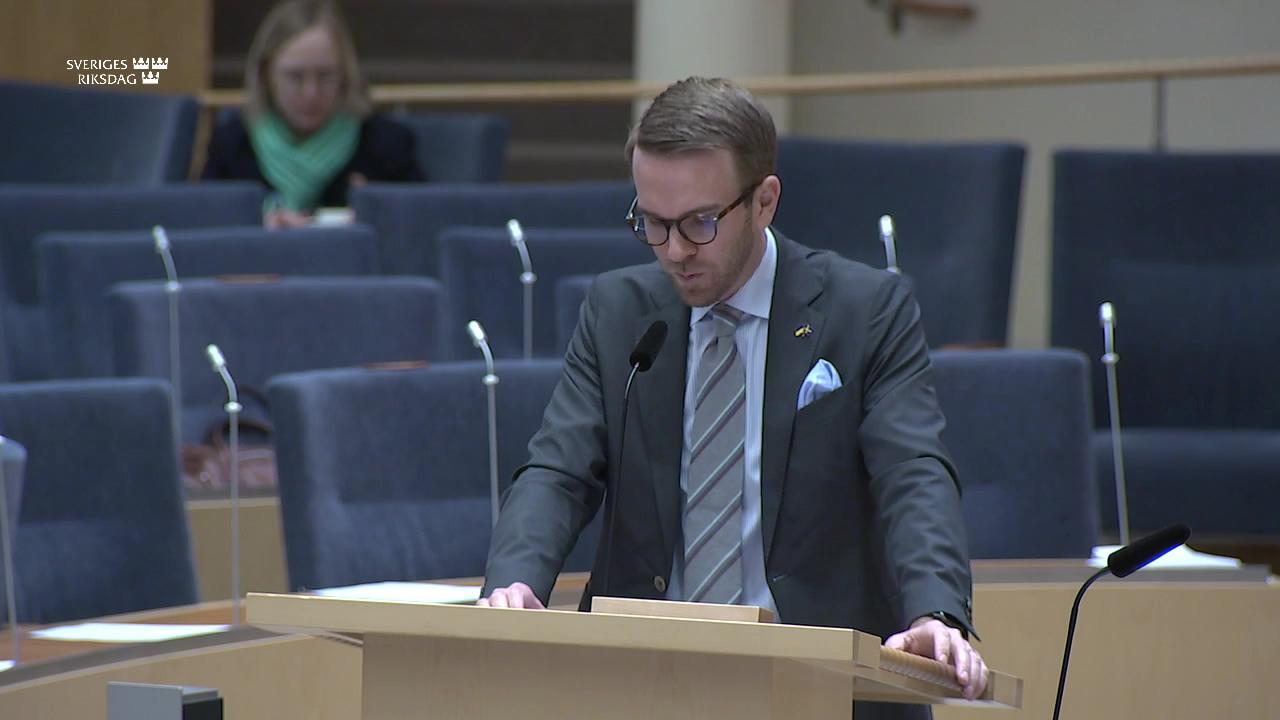 Stillbild från Interpellationsdebatt, Underhållet av vintervägar