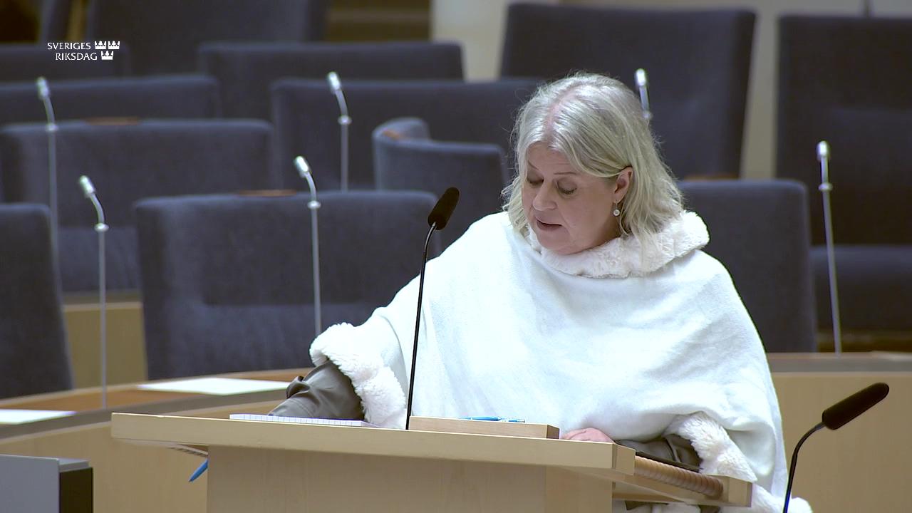 Stillbild från Interpellationsdebatt, Kvalitet och utveckling i socialtjänstens verksamhet 