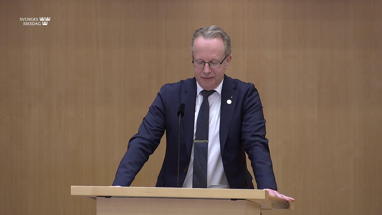 Stillbild från Debatt om förslag, Riksdagens arbetsformer m.m.