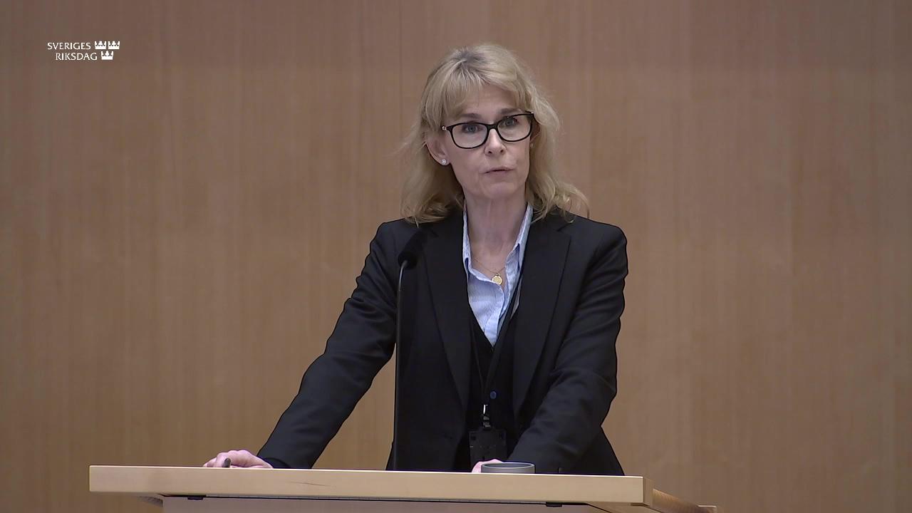 Stillbild från Debatt om förslag, Jämställdhet och åtgärder mot diskriminering