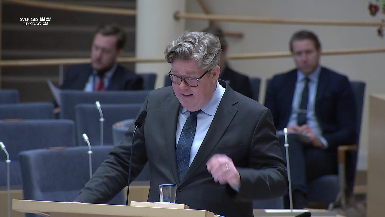 Stillbild från Interpellationsdebatt, Barnkonventionen och kriminalpolitiken 