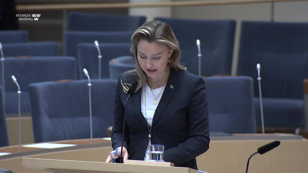 Stillbild från Interpellationsdebatt, Den svenska industrins utveckling