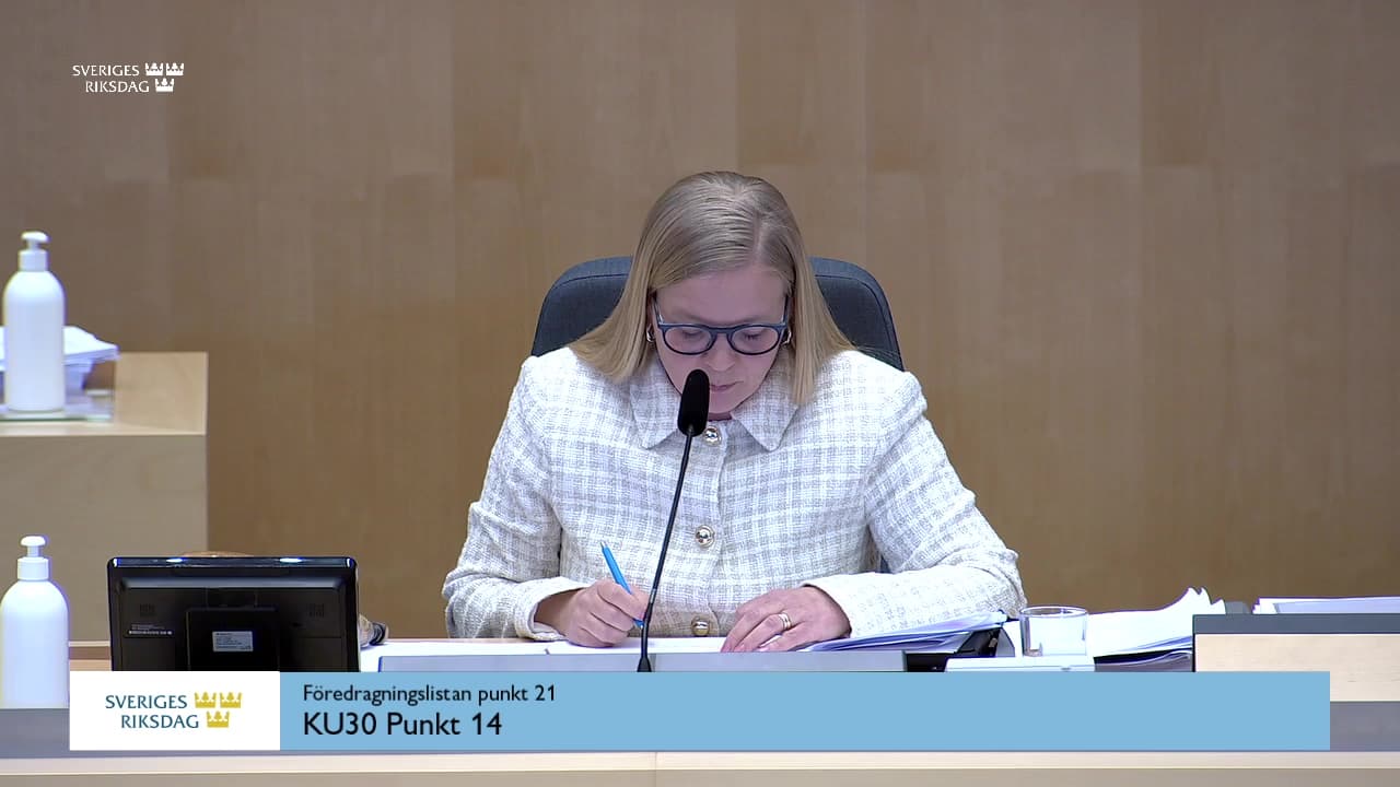 Stillbild från Beslut, Beslut: Författningsfrågor