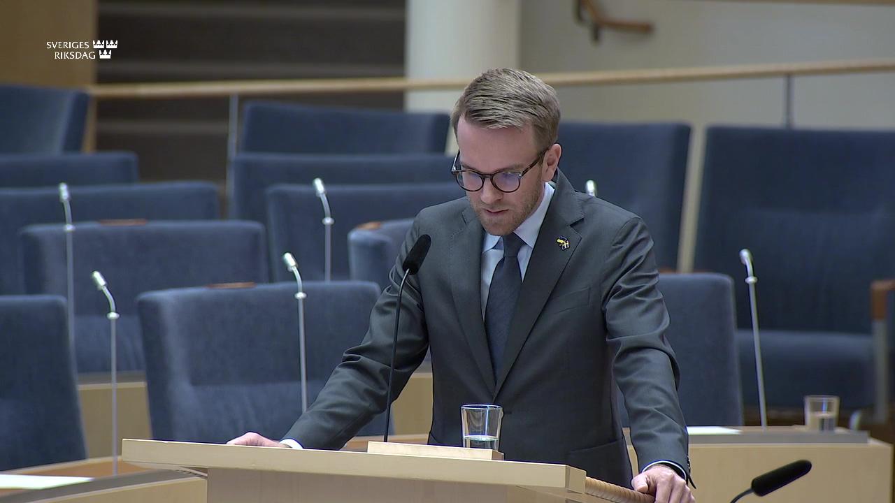 Stillbild från Interpellationsdebatt, Bostadspolitiken och situationen på bostadsmarknaden 