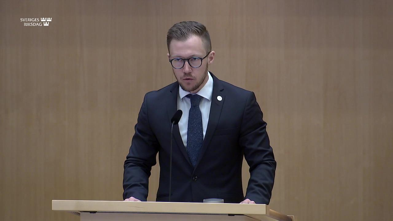 Stillbild från Debatt om förslag, En särskild straffbestämmelse för deltagande i en terroristorganisation