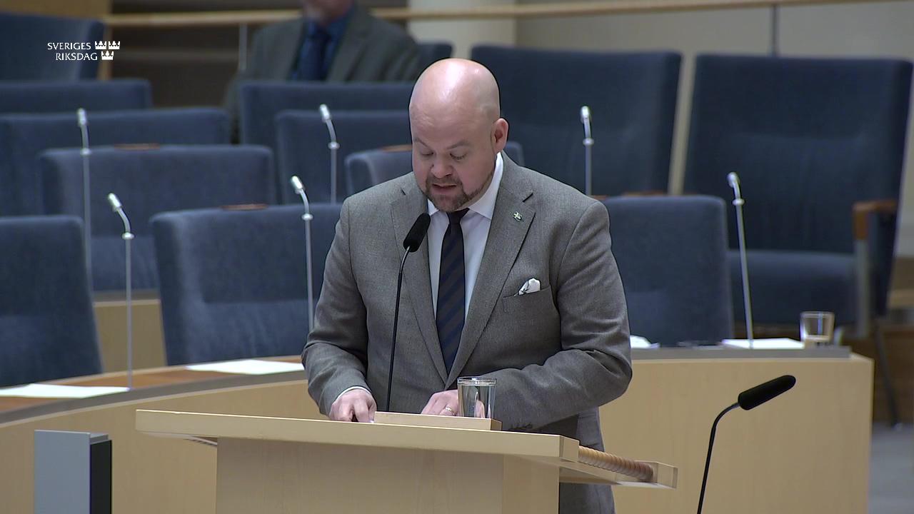 Stillbild från Interpellationsdebatt, Revidering av livsmedelsstrategin