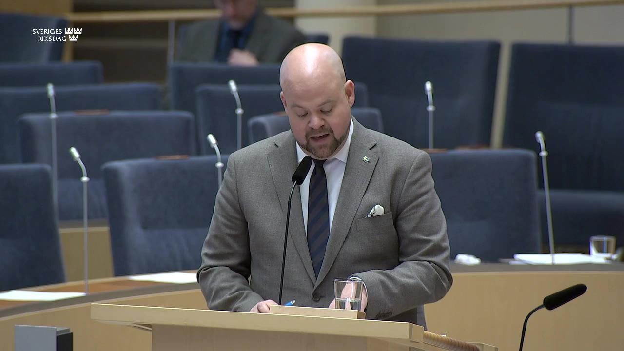 Stillbild från Interpellationsdebatt, En strategi för att minska metan- och lustgasutsläpp från jordbruket