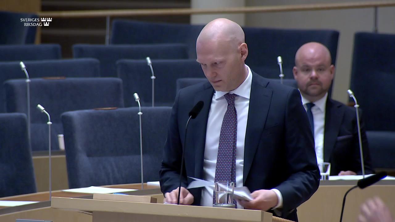 Stillbild från Interpellationsdebatt, Lotteriförsäljning