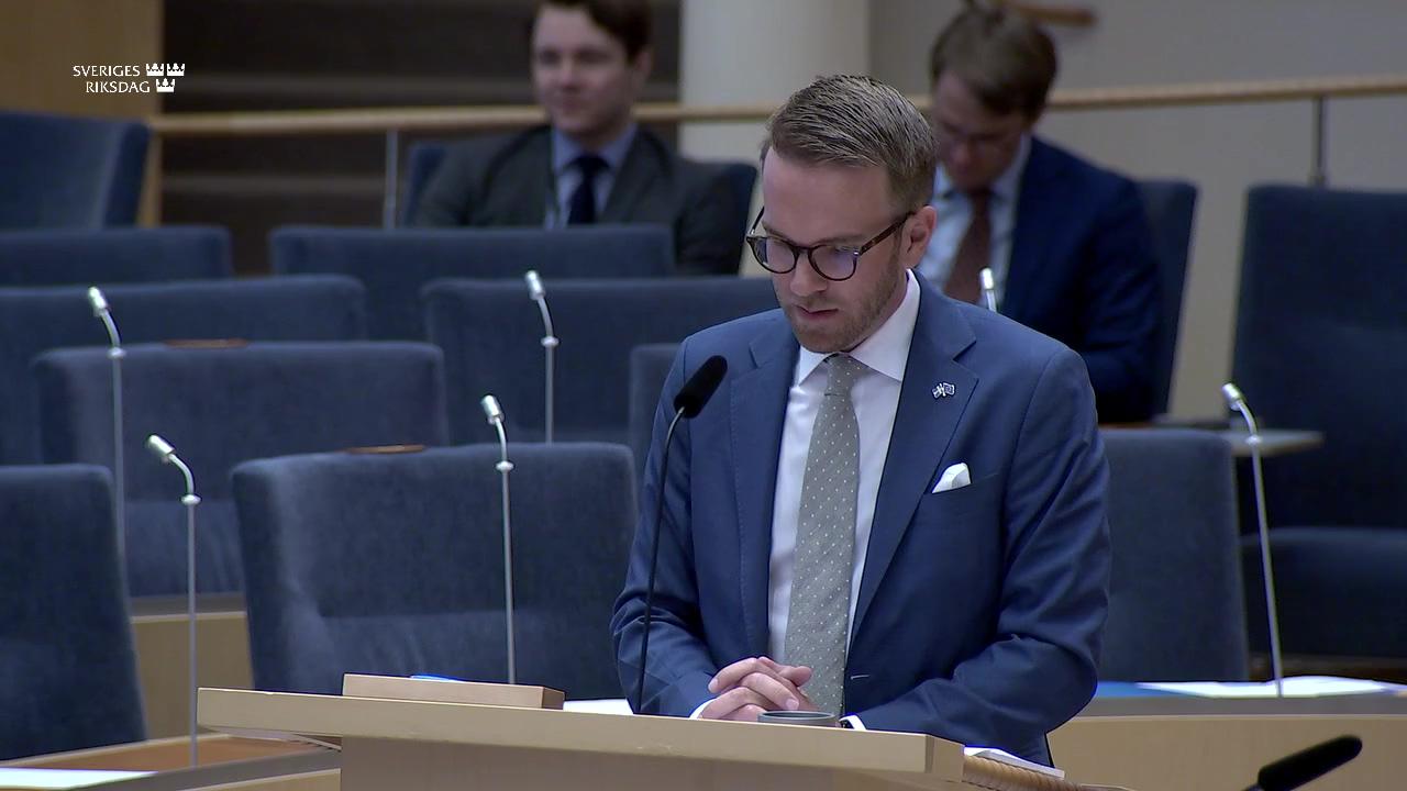 Stillbild från Interpellationsdebatt, Reformer för bostadsbyggande