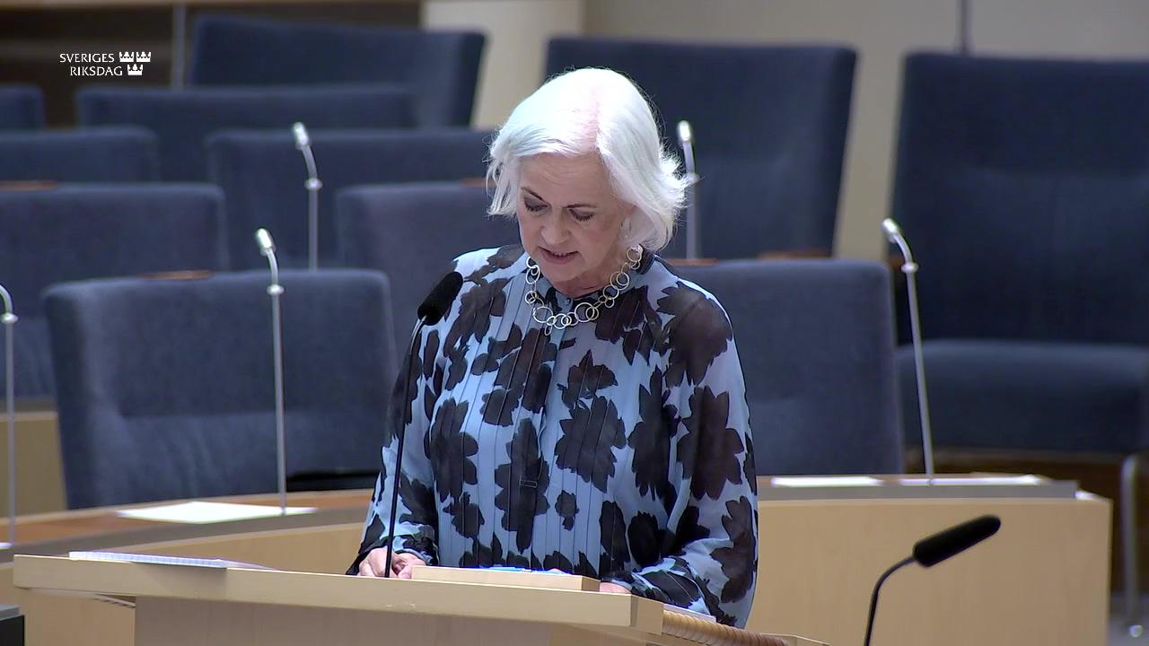 Stillbild från Interpellationsdebatt, Användning av PKU-registret vid grov brottslighet