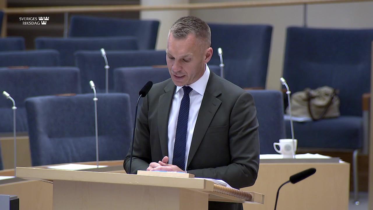 Stillbild från Interpellationsdebatt, Åtgärder för att stärka kommunernas ekonomi