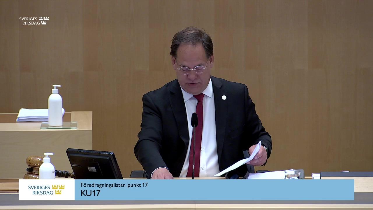 Stillbild från Debatt om förslag, Riksrevisionens årsredovisning för 2022