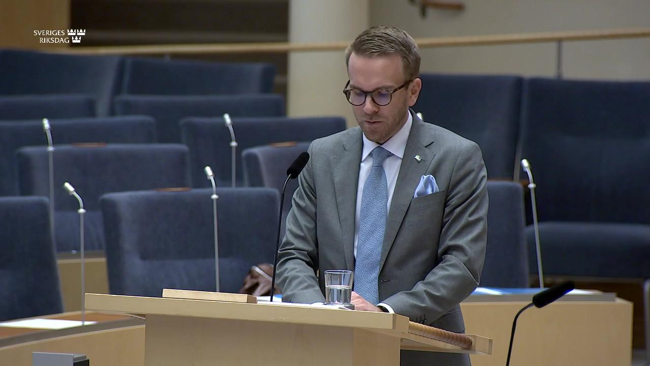 Stillbild från Interpellationsdebatt, Störningar i järnvägssystemet