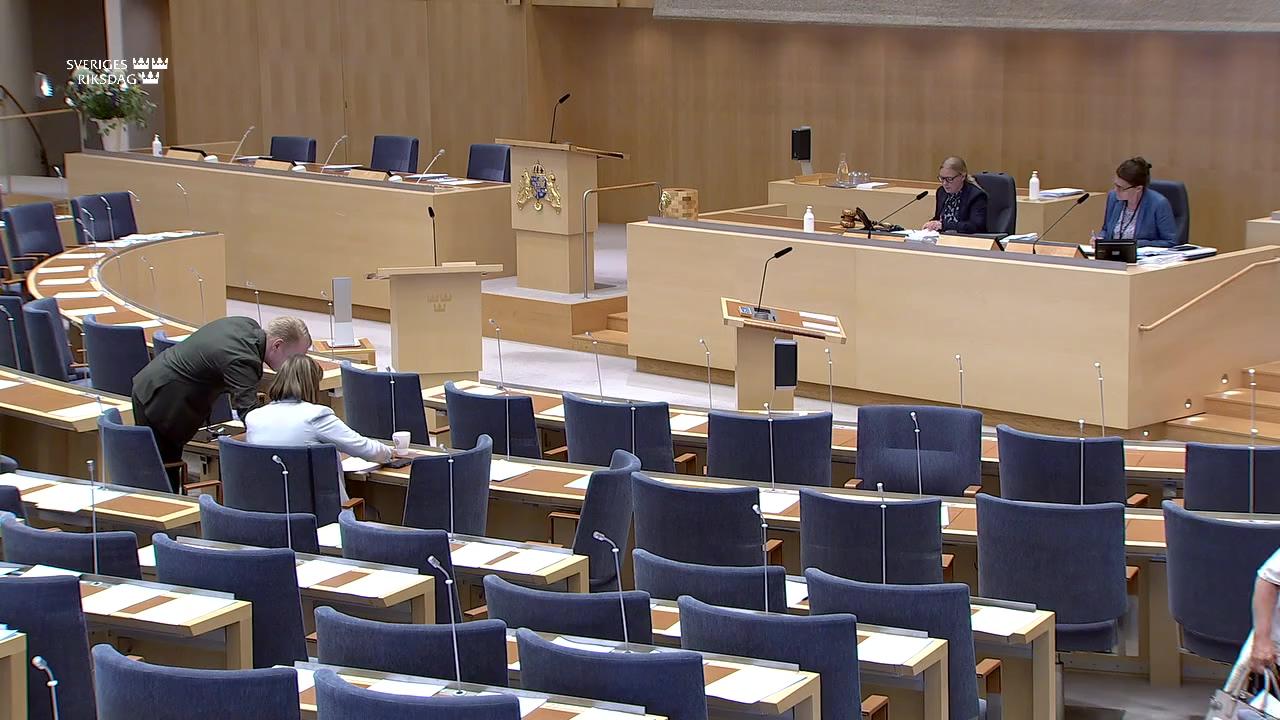 Stillbild från Debatt om förslag, Estetiska produkter – en övergångsbestämmelse