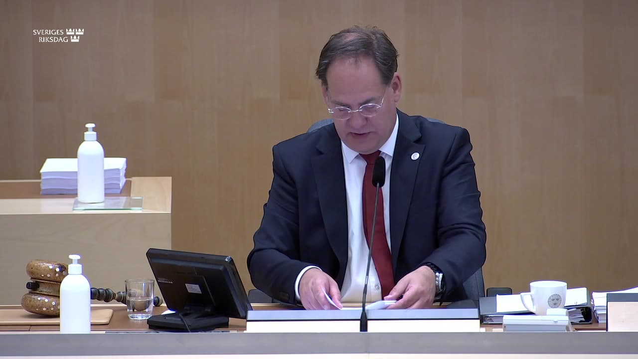 Stillbild från Övrigt kammaren, Val av extra suppleant