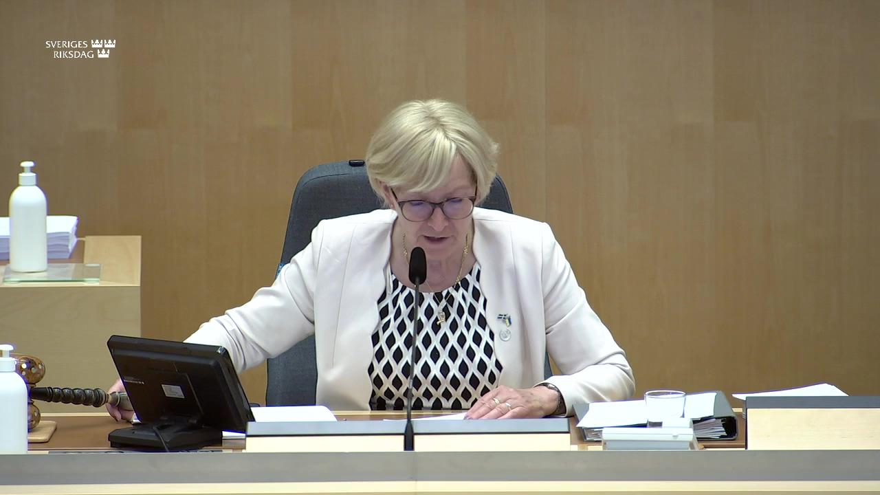 Stillbild från Debatt om förslag, Kommittéberättelse – kommittéernas verksamhet under 2022, m.m.