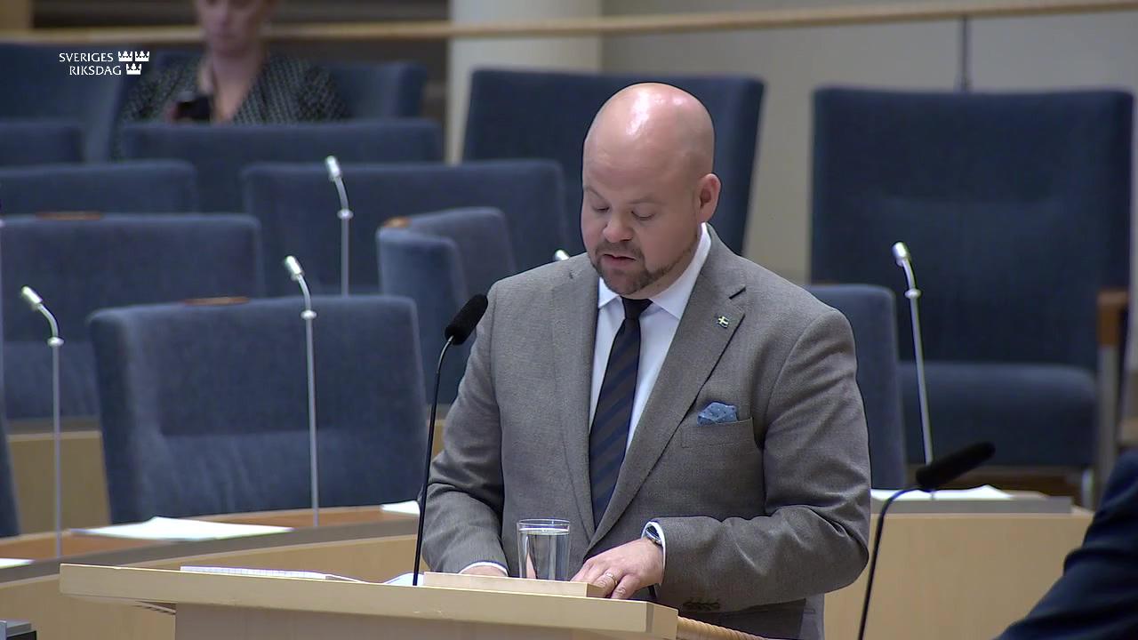Stillbild från Interpellationsdebatt, Risken för värmebölja och torka kommande sommar
