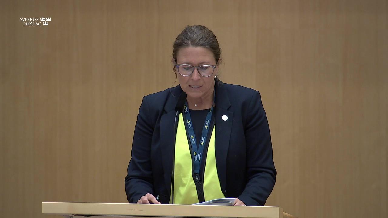 Stillbild från Debatt om förslag, Trafiksäkerhet