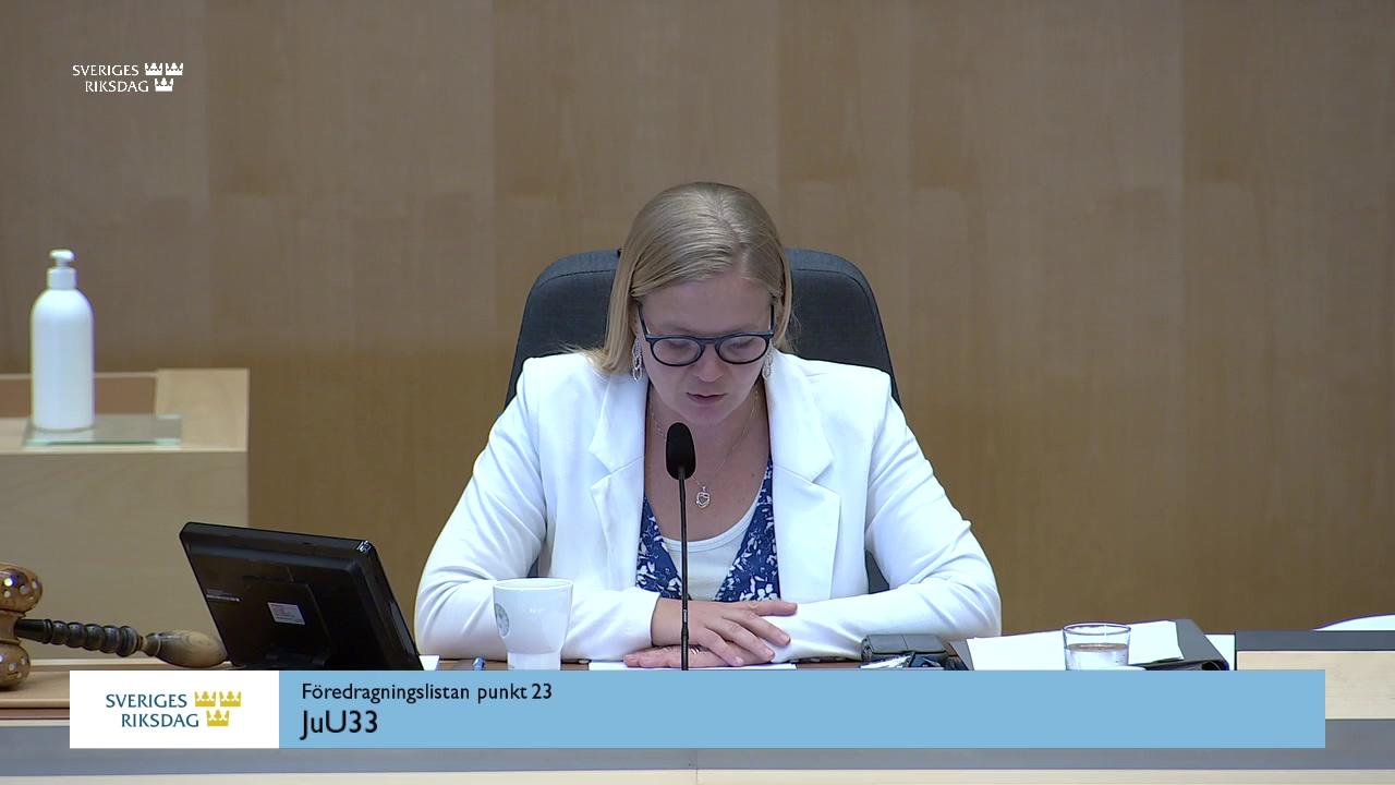 Stillbild från Debatt om förslag, Subsidiaritetsprövning av kommissionens förslag till direktiv om bekämpning av korruption