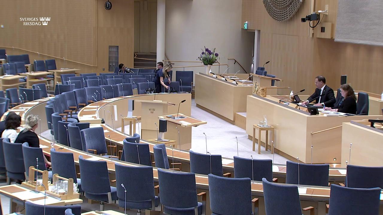 Stillbild från Interpellationsdebatt, Elstöd till kommuner och regioner