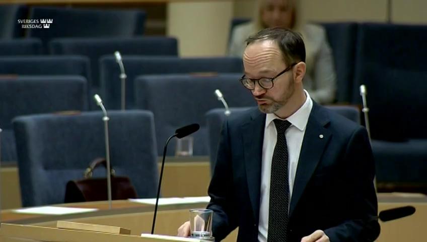 Stillbild från Interpellationsdebatt, Stärkt säkerhet för tågpersonal