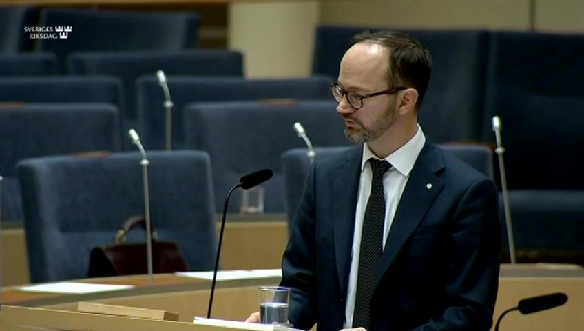 Stillbild från Interpellationsdebatt, Otryggheten för landets yrkesförare