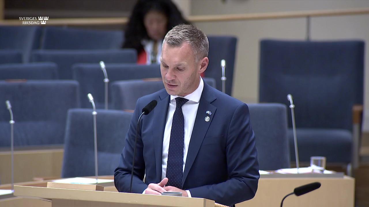 Stillbild från Interpellationsdebatt, Risker och möjligheter med artificiell intelligens