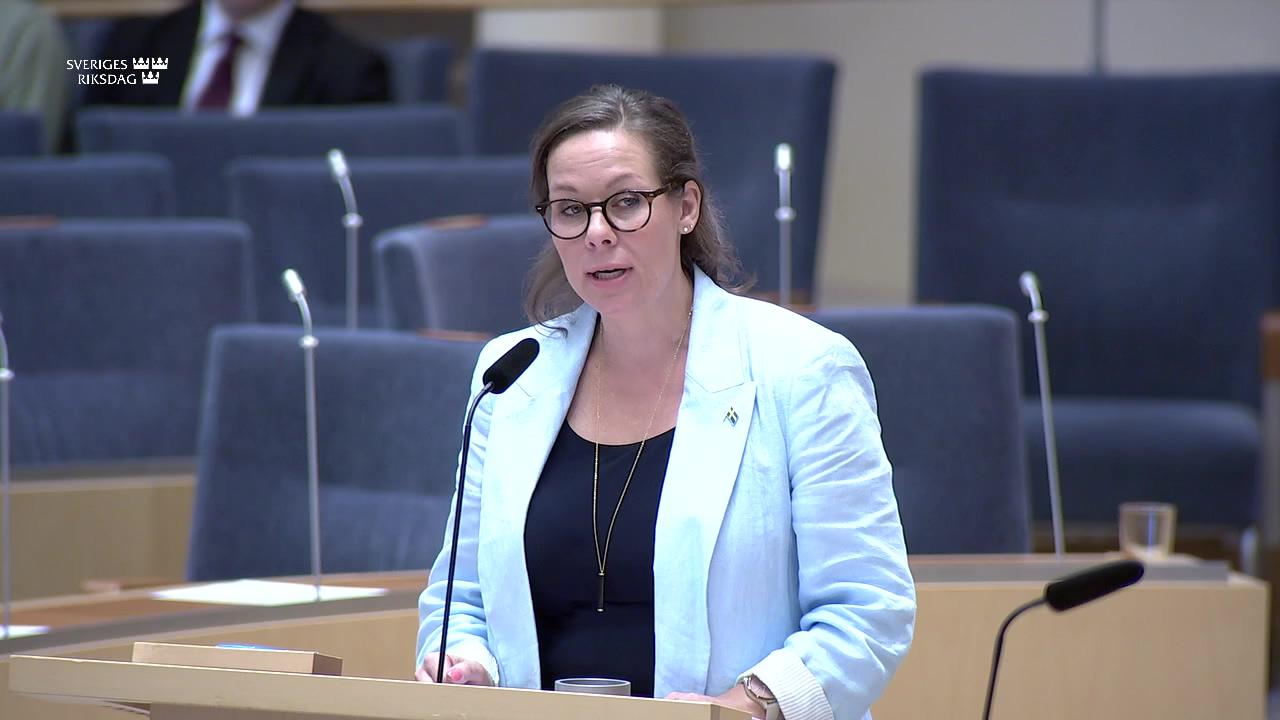 Stillbild från Interpellationsdebatt, Sanktioner mot pushbacks 