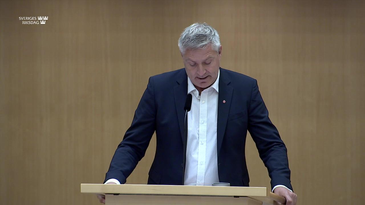 Stillbild från Debatt om förslag, Ett granskningssystem för utländska direktinvesteringar till skydd för svenska säkerhetsintressen