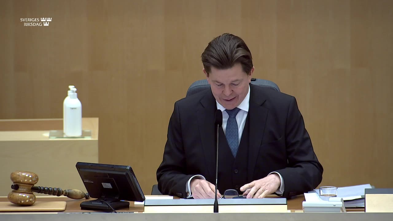 Stillbild från Övrigt kammaren, Inledning om märkesdag