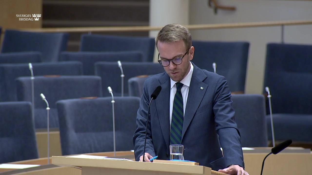 Stillbild från Interpellationsdebatt, En ny bro eller tunnel över Saltsjö-Mälarsnittet i Södertälje