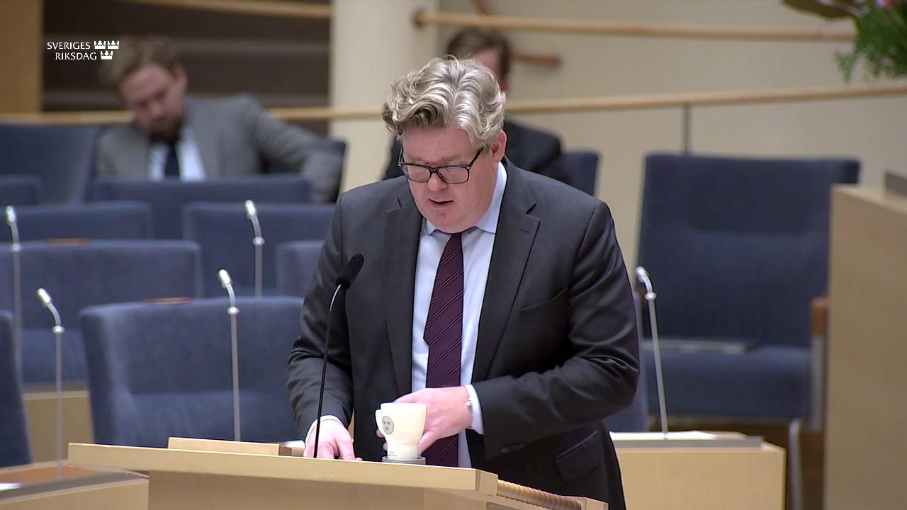 Stillbild från Interpellationsdebatt, Möjlighet för kommuner till samverkan