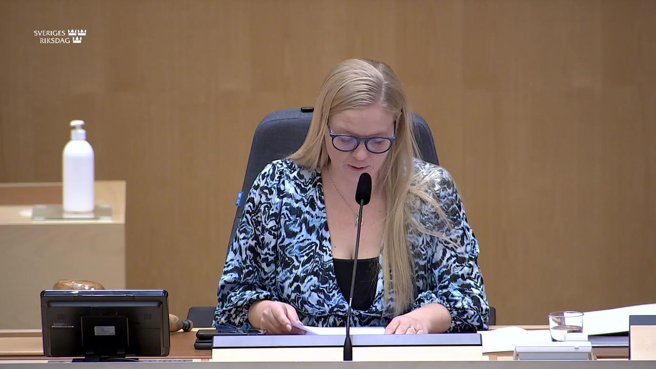 Stillbild från Debatt om förslag, Subsidiaritetsprövning av kommissionens förslag till förordning om fastställande av ytterligare förfaranderegler avseende verkställighet av dataskyddsförordningen