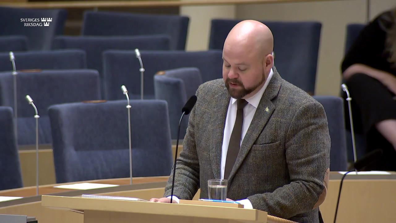 Stillbild från Interpellationsdebatt, Ny djurskyddslagstiftning i EU