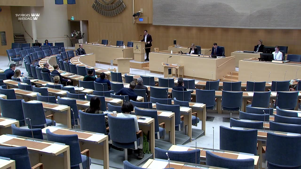 Stillbild från Särskild debatt, Särskild debatt om situationen i Israel och Palestina