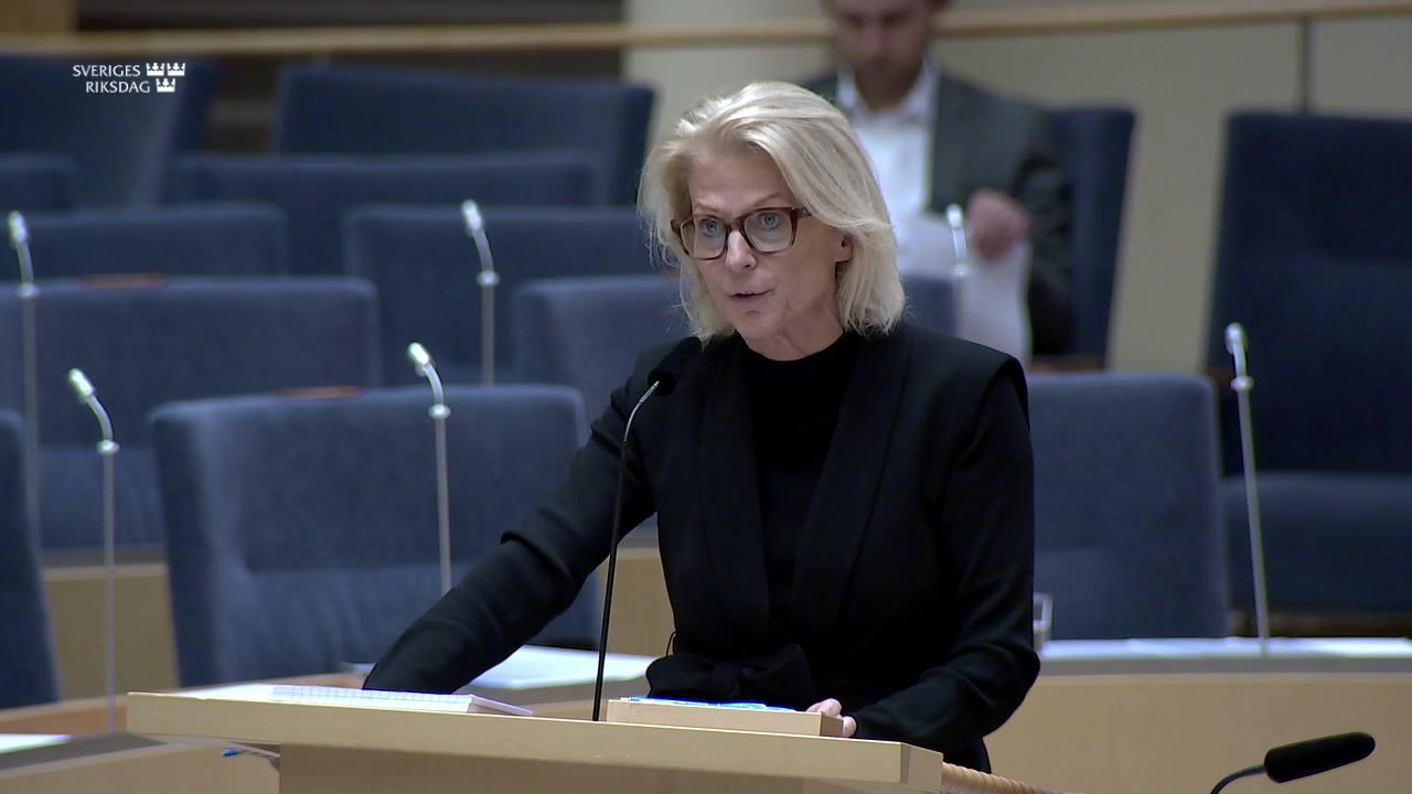 Stillbild från Interpellationsdebatt, Styrningen av Vattenfall AB