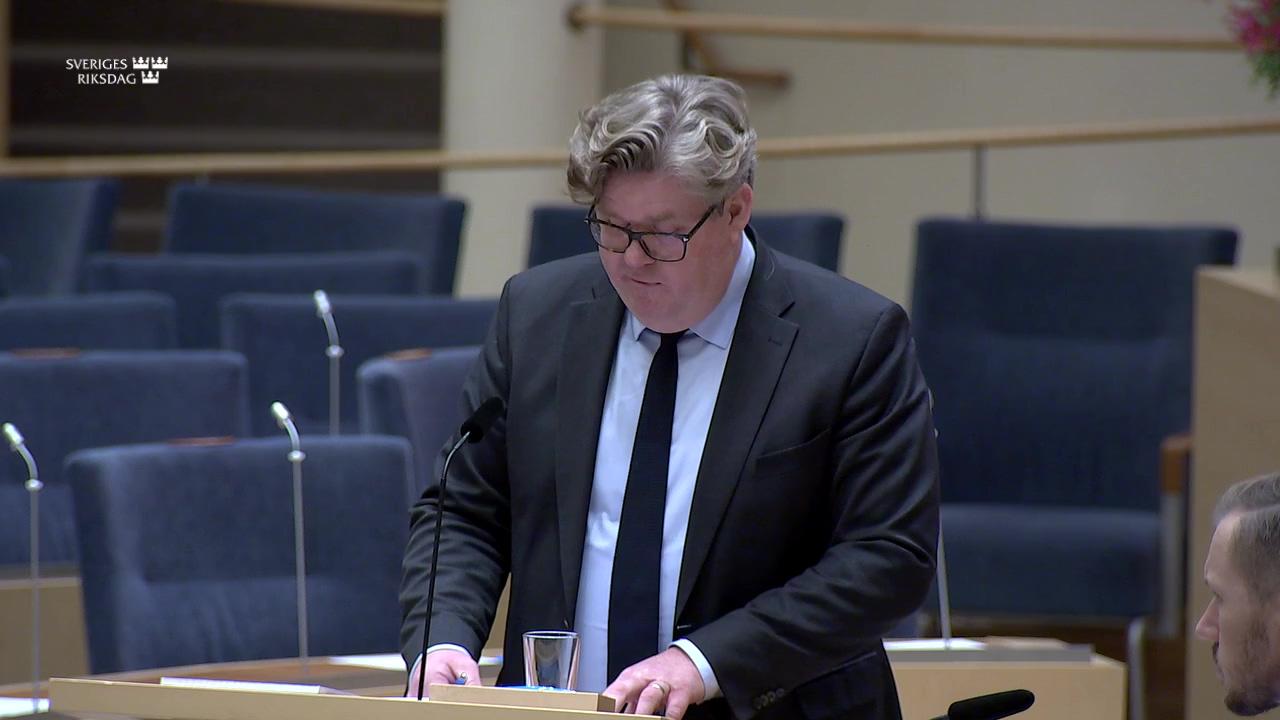 Stillbild från Interpellationsdebatt, Icke-medborgares rösträtt i svenska val