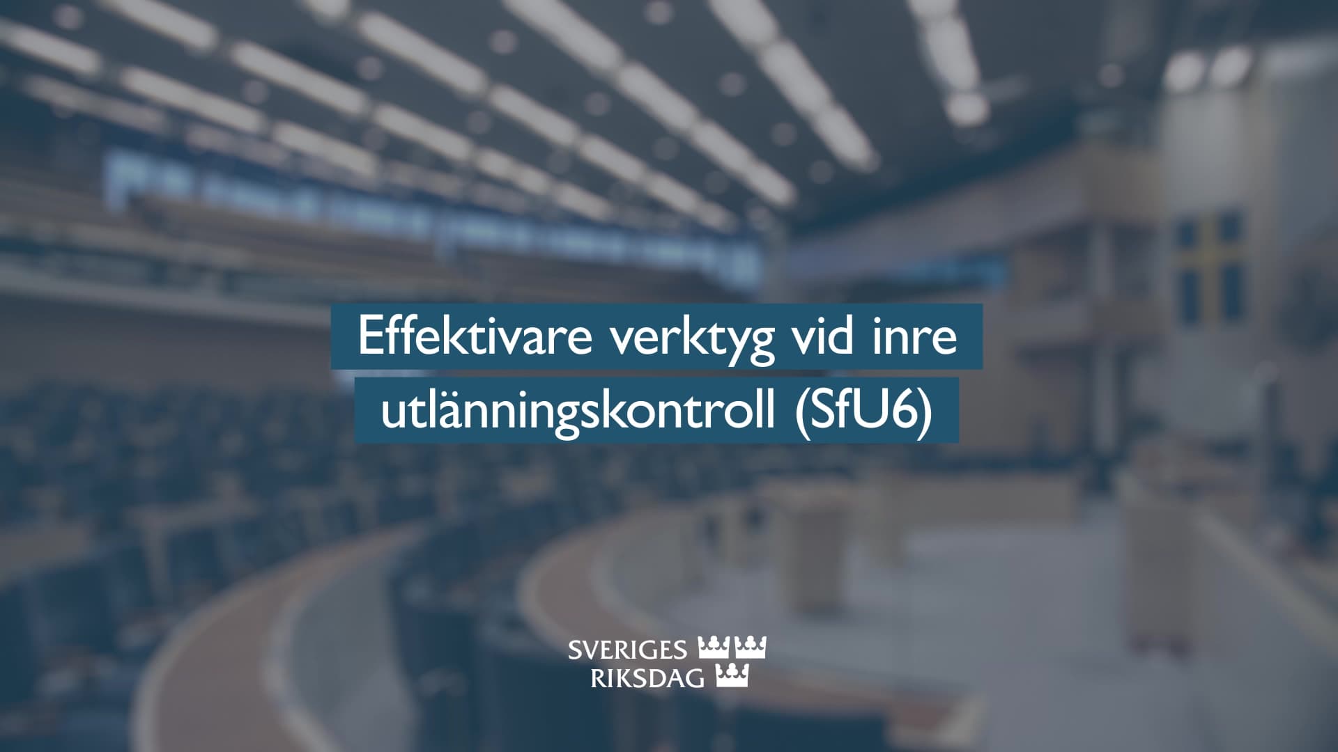 Stillbild från Beslut, Teckenspråkstolkat beslut: Effektivare verktyg vid inre utlänningskontroll (SFU6)