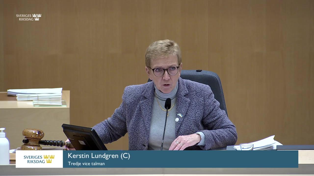 Stillbild från Debatt om förslag, Digitala bolags- och föreningsstämmor