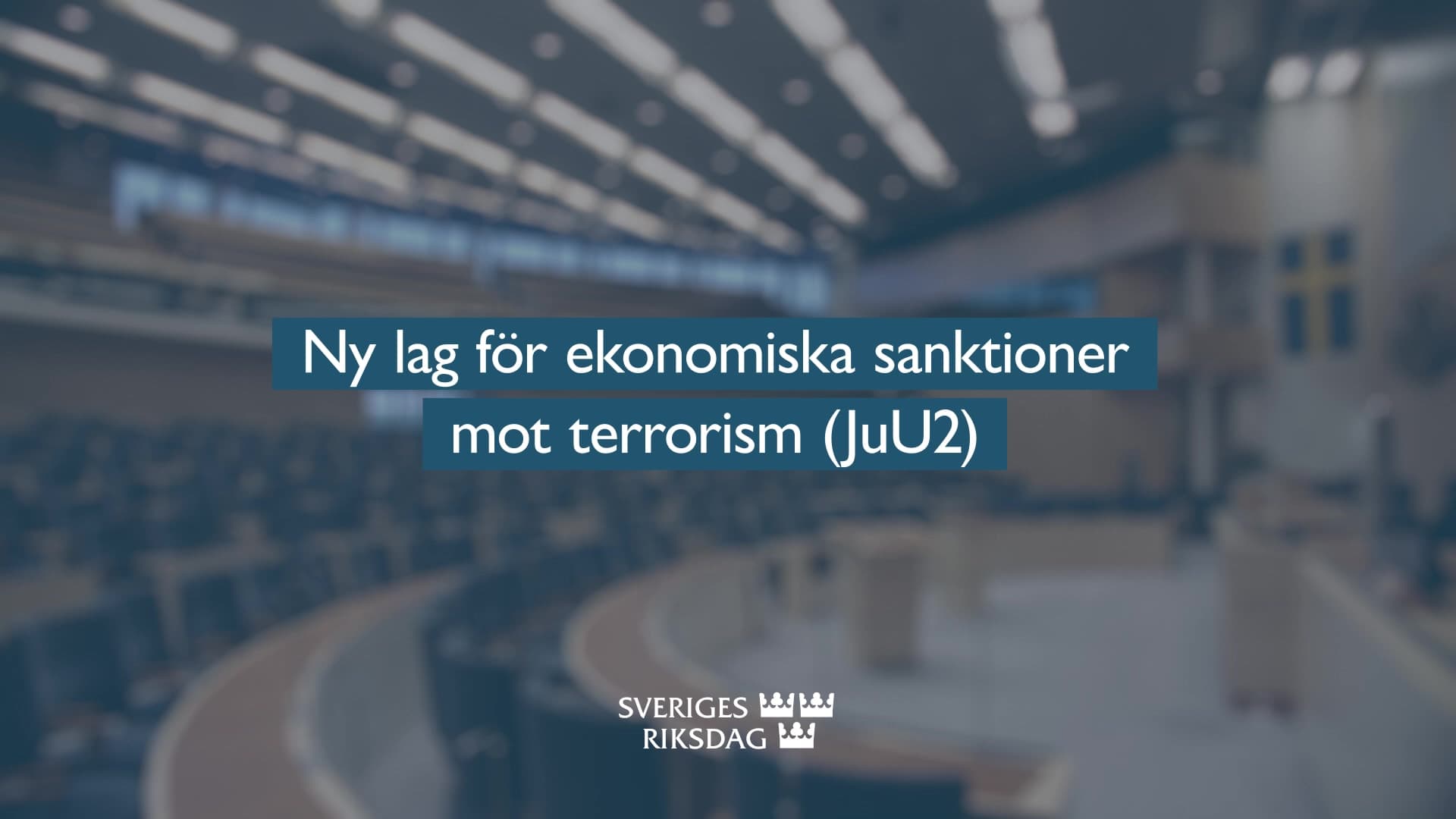 Stillbild från Beslut, Teckenspråkstolkat beslut: Ny lag för ekonomiska sanktioner mot terrorism