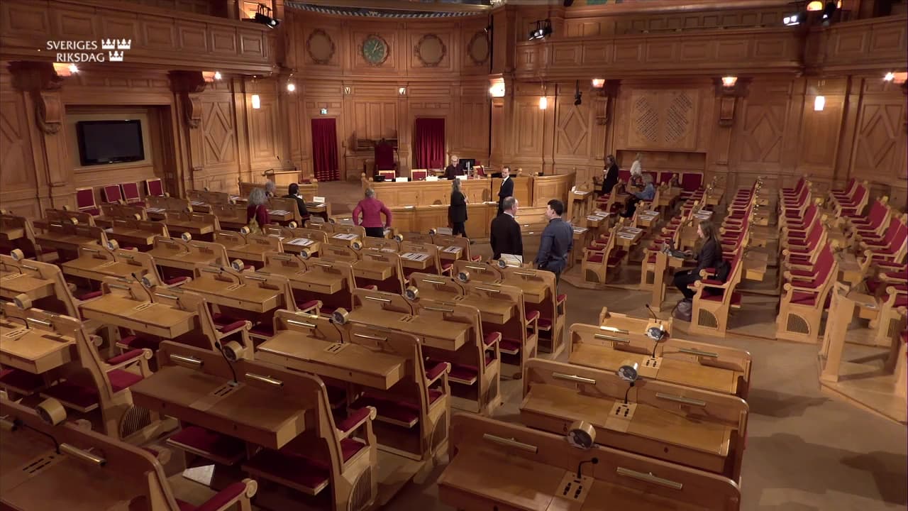 Stillbild från Öppet sammanträde, Öppet sammanträde i EU-nämnden