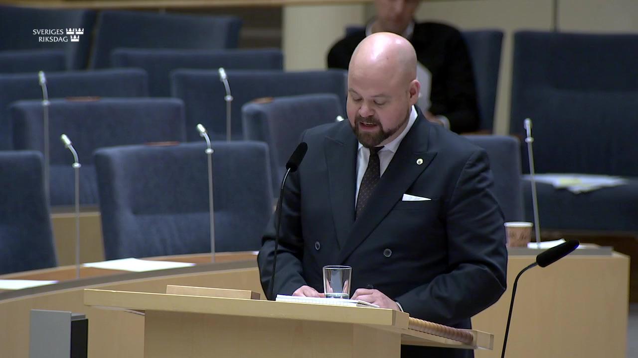 Stillbild från Interpellationsdebatt, Fiske efter lax