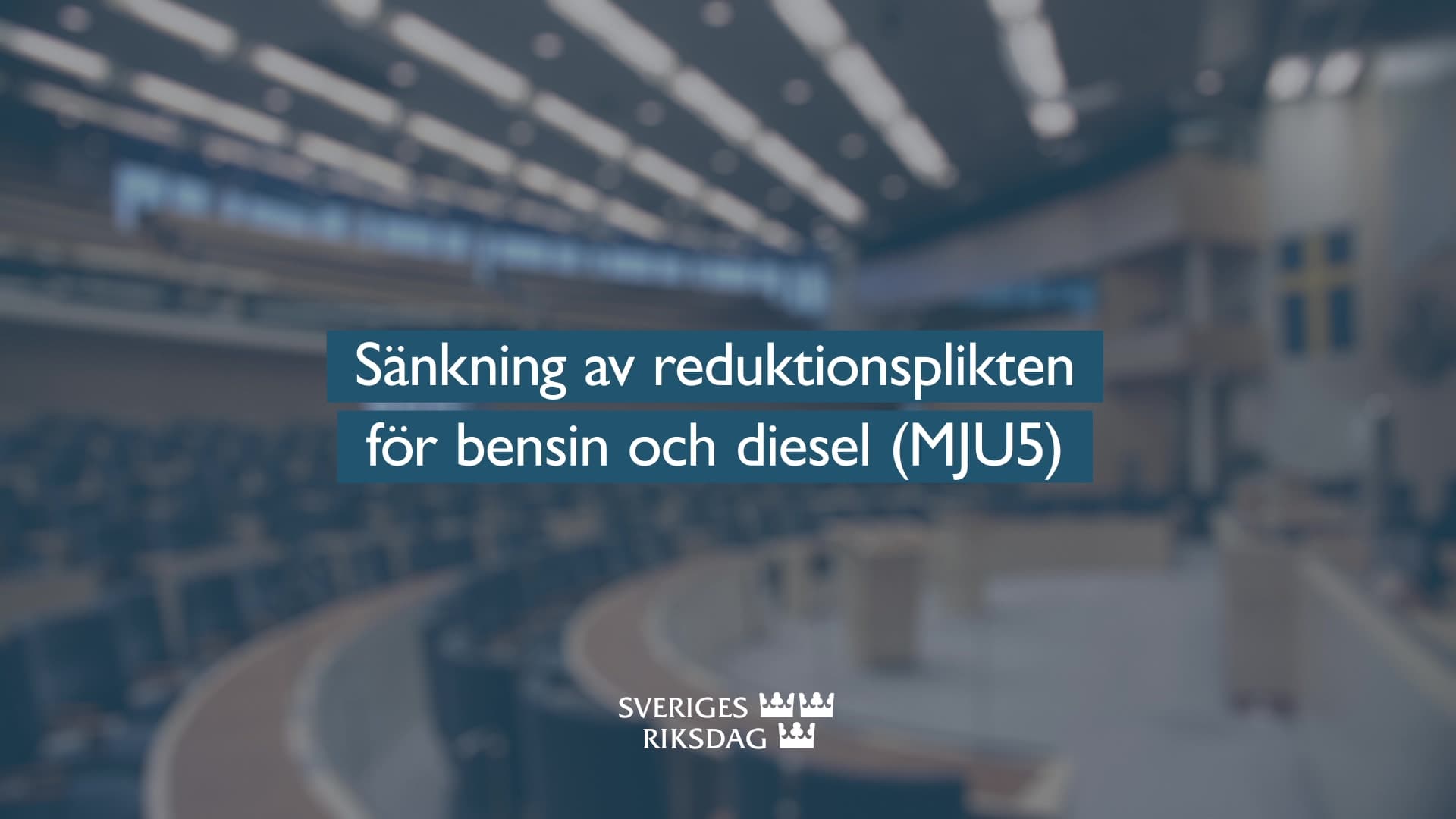 Stillbild från Beslut, Teckenspråkstolkat beslut: Sänkning av reduktionsplikten för bensin och diesel