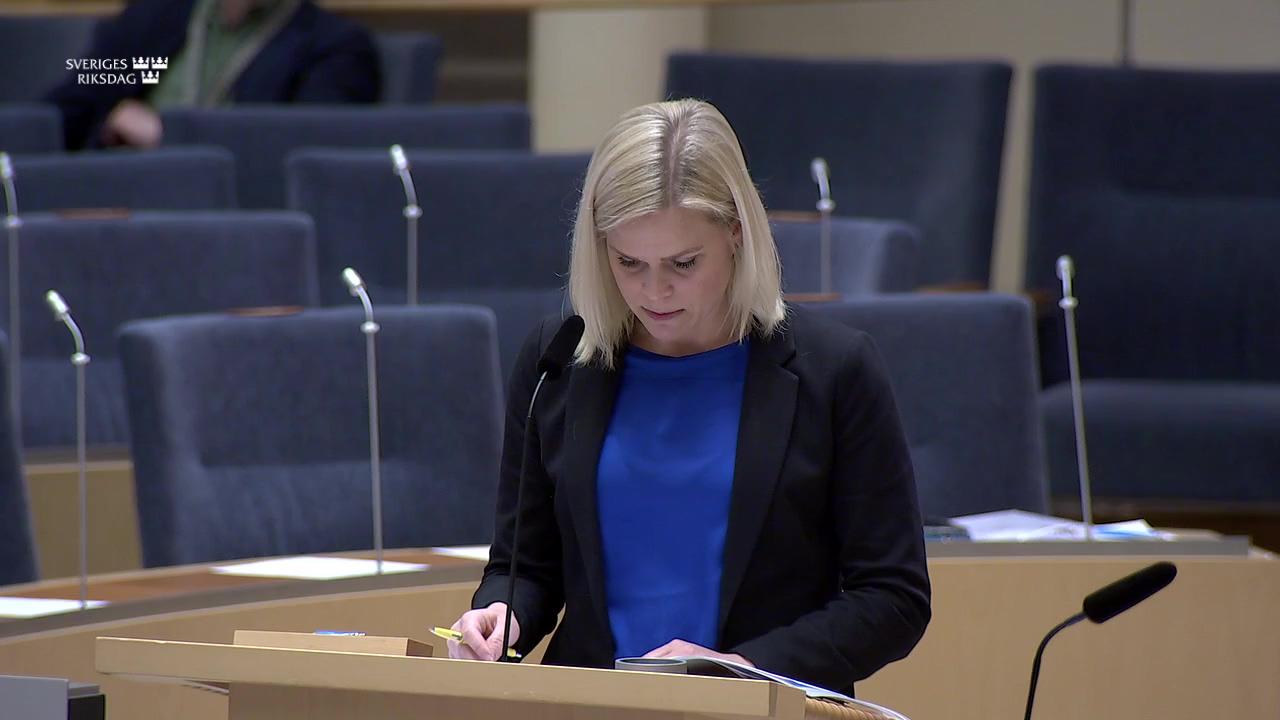 Stillbild från Interpellationsdebatt, Åtgärder mot muslimsk antisemitism