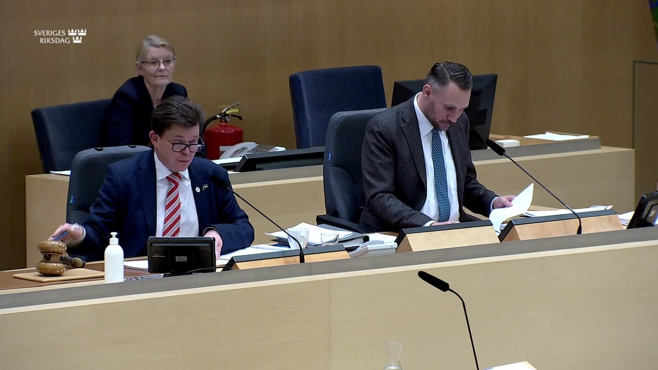 Stillbild från Beslut, Beslut: Utgiftsområde 6 Försvar och samhällets krisberedskap