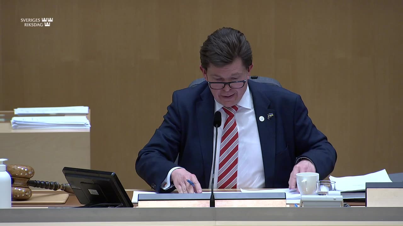 Stillbild från Beslut, Beslut: Utgiftsområde 5 Internationell samverkan