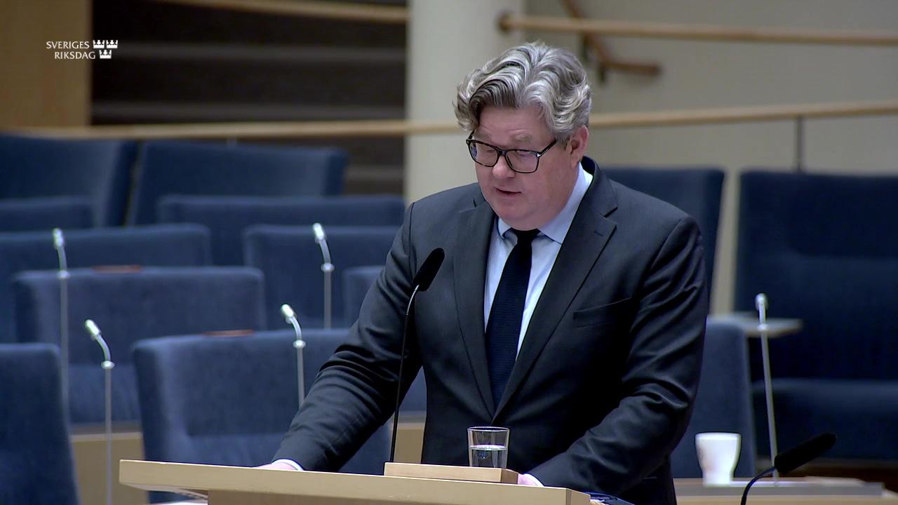 Stillbild från Interpellationsdebatt, Terrorsympatier inom riksdagspartier